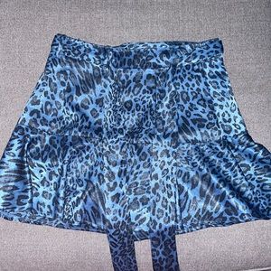 Beautiful Blue Leopard Print Skirt (and Skort)